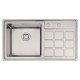 CUBA DE SOBREPOR DESIGN COLLECTION QUADRUM EM AÇO INOX ACABAMENTO SCOTCH BRITE 86X50 CM TRAMONTINA
