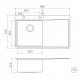 CUBA DE SOBREPOR DESIGN COLLECTION SMOOTH 1C 40 EX AÇO INOX ACABAMEN SCOTCH BRITE 86X52CM TRAMONTINA