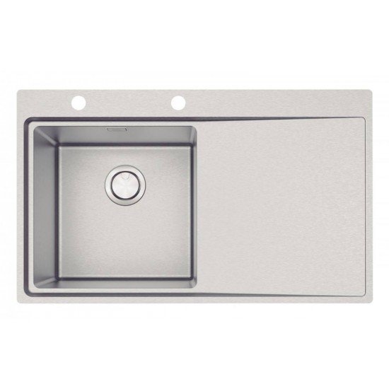 CUBA DE SOBREPOR DESIGN COLLECTION SMOOTH 1C 40 EX AÇO INOX ACABAMEN SCOTCH BRITE 86X52CM TRAMONTINA
