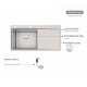 CUBA DE SOBREPOR DESIGN COLLECTION SMOOTH 1C 50 PLUS  AÇO INOX ACAB SCOTCH BRITE 100X52CM TRAMONTINA