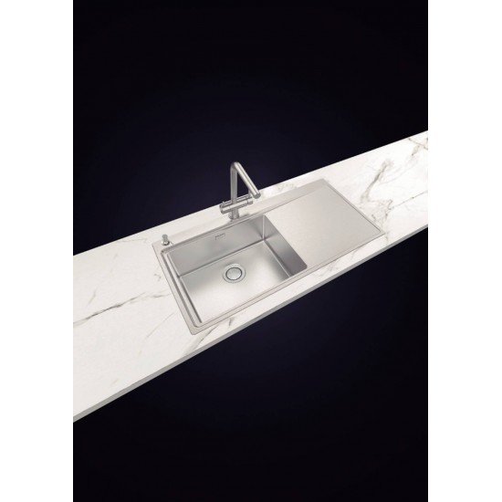 CUBA DE SOBREPOR DESIGN COLLECTION SMOOTH 1C 50 PLUS  AÇO INOX ACAB SCOTCH BRITE 100X52CM TRAMONTINA
