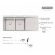 CUBA DE SOBREPOR DESIGN COLLECTION SMOOTH 2C 34 EX EM AÇO INOX ACAB SCOTCH BRITE 116X52CM TRAMONTINA