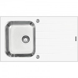 CUBA SOBREPOR TRAMONTINA ACO INOX COM TAMPO DE VIDRO BRANCO 86X50 1C