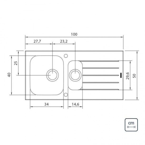 CUBA SOBREPOR TRAMONTINA ACO INOX COM TAMPO DE VIDRO PRETO  100X50 1C1/2 C/F