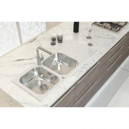 CUBA SOBRE. TRAMONTINA VIDRO BRANCO 116X50 2CCF