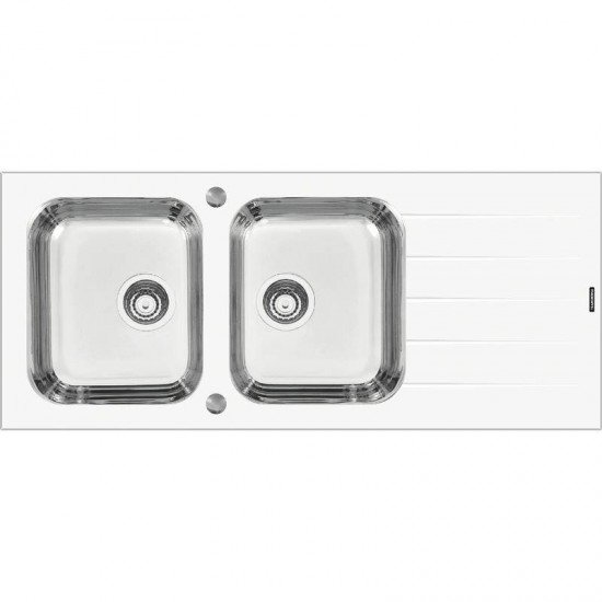 CUBA SOBRE. TRAMONTINA VIDRO BRANCO 116X50 2CCF