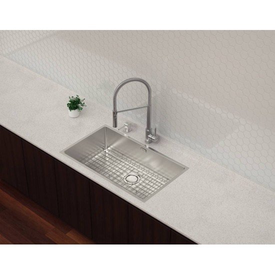 CUBA DESIGN COLLECTION QUADRUM EM AÇO INOX COM ACABAMENTO SCOTCH BRITE 70X40 CM TRAMONTINA