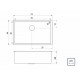CUBA DE SOBREPOR TRAMONTINA DESIGN COLLECTION QUADRUM EM AÇO INOX COM ACABAMENTO SCOTCH BRITE 70X40