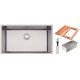 CUBA DE SOBREPOR TRAMONTINA DESIGN COLLECTION QUADRUM EM AÇO INOX COM ACABAMENTO SCOTCH BRITE 70X40