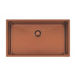 CUBA DESIGN COLLECTION QUADRUM EM AÇO INOX COM REVESTIMENTO PVD ROSE GOLD 70X40 CM TRAMONTINA