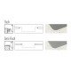 CUBA DESIGN COLLECTION QUADRUM EM AÇO INOX COM ACABAMENTO SCOTCH BRITE 17X40 CM TRAMONTINA