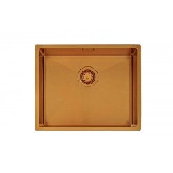 CUBA DESIGN COLLECTION QUADRUM EM AÇO INOX COM REVESTIMENTO PVD GOLD 50X40 CM TRAMONTINA