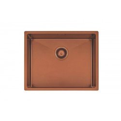 CUBA DESIGN COLLECTION QUADRUM EM AÇO INOX COM REVESTIMENTO PVD ROSE GOLD 50X40 CM TRAMONTINA
