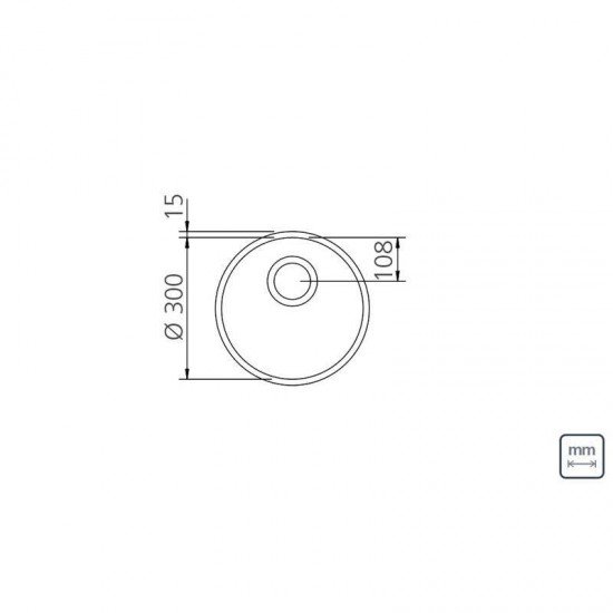 CUBA REDONDA TRAMONTINA EM ACO INOX ACETINADO 30CM  BL COM VALVULA COM ESCAPE
