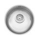 CUBA REDONDA TRAMONTINA EM ACO INOX ACETINADO 30CM  BL COM VALVULA COM ESCAPE