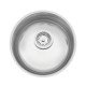 CUBA REDONDA TRAMONTINA EM ACO INOX ACETINADO 30CM  BL COM VALVULA