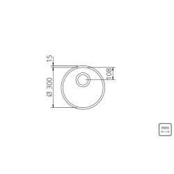 CUBA REDONDA TRAMONTINA EM ACO INOX ALTO BRILHO 30CM  BL COM VALVULA COM ESCAPE