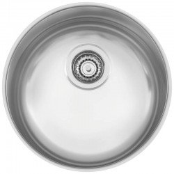 CUBA REDONDA TRAMONTINA EM ACO INOX ACETINADO 38CM BL COM VALVULA