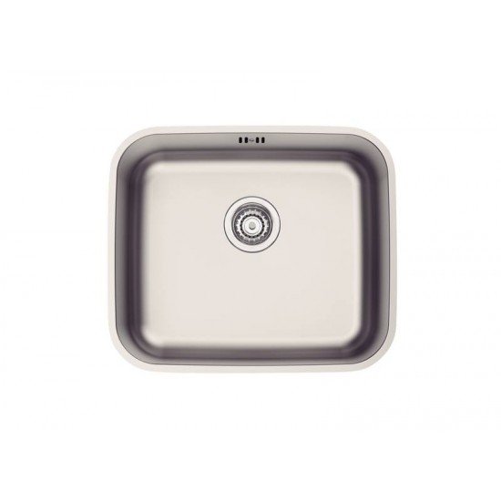 CUBA DE EMBUTIR DORA 40 BL R6 EM AÇO INOX ACETINADO COM VÁLVULA E ESCAPE 40X34 CM TRAMONTINA