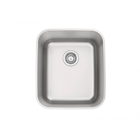 CUBA DE EMBUTIR DORA 34 BL R6 EM AÇO INOX ACETINADO COM VÁLVULA 34X40 CM TRAMONTINA