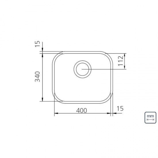 CUBA RETANGULAR ACO INOX 40X34 AB TRAMONTINA