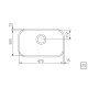 CUBA RETANGULAR TRAMONTINA EM ACO INOX ACETINADO 47X30CM BL COM VALVULA