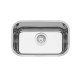CUBA RETANGULAR TRAMONTINA EM ACO INOX ALTO BRILHO 47X30CM BL COM VALVULA