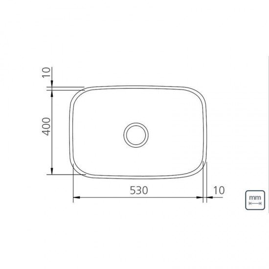 CUBA RETANGULAR TRAMONTINA EM ACO INOX ACETINADO 53X40CM PLUS BL