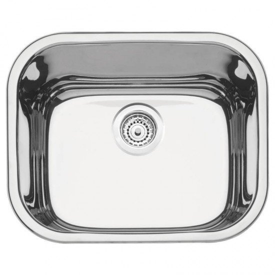 CUBA EM ACO INOX ALTO BRILHO 50X40CM COM VALVULA  MAXI CUBA 50 BS