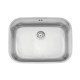 CUBA RETANGULAR EM ACO INOX ACETINADO 48X34CM  COM VALVULA COM ESCAPE 48 BL