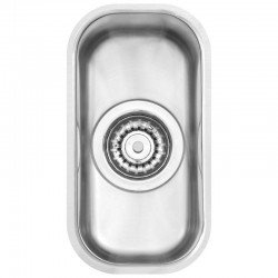 CUBA RETANGULAR EM ACO INOX ACETINADO 15X30CM COM VALVULA- AUXILIAR 15 BL