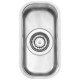 CUBA RETANGULAR EM ACO INOX ACETINADO 15X30CM COM VALVULA- AUXILIAR 15 BL