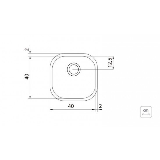 CUBA DE EMBUTIR OU SOBREPOR EM AÇO INOX 40X40CM TRAMONTINA