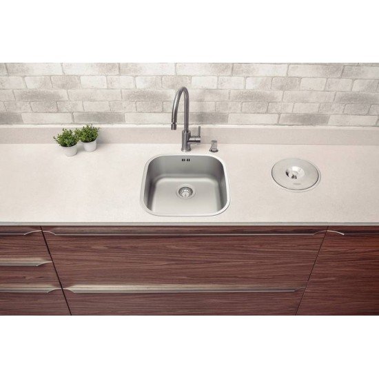 CUBA DE EMBUTIR OU SOBREPOR EM AÇO INOX 40X40CM TRAMONTINA