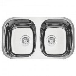 CUBA RETANGULAR EM ACO INOX ALTO BRILHO 72X40CM COM VALVULA COM ESCAPE 2C 34 BL