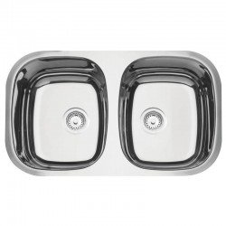 CUBA RETANGULAR EM ACO INOX ALTO BRILHO 72X40CM COM VALVULA 2C 34 BL