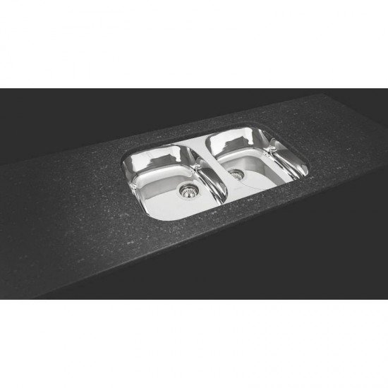 CUBA RETANGULAR EM ACO INOX ALTO BRILHO 72X40CM COM VALVULA 2C 34 BL