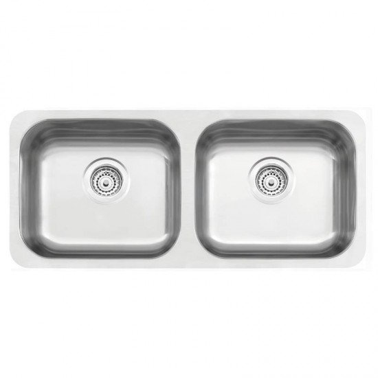 CUBA RETANGULAR EM ACO INOX ACETINADO 84X34CM COM VALVULA 2C 40 BL