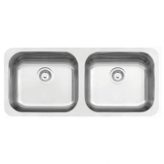 CUBA RETANGULAR EM ACO INOX ACETINADO 84X34CM COM VALVULA 2C 40 BL