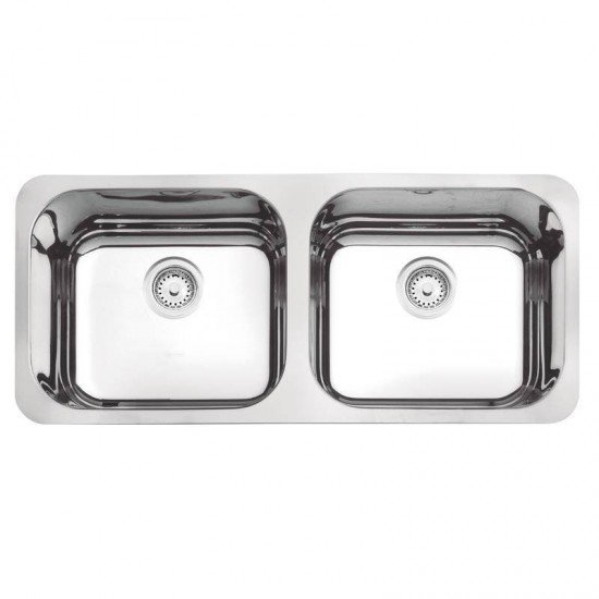 CUBA RETANGULAR EM ACO INOX ALTO BRILHO 84X34CM COM VALVULA 2C 40 BL