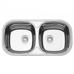 CUBA RETANGULAR EM ACO INOX ALTO BRILHO 78X40CM COM VALVULA 2C 34 BS