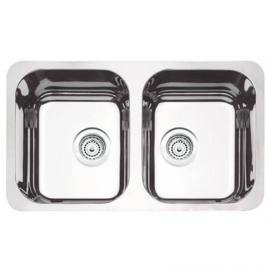 CUBA RETANGULAR EM ACO INOX ALTO BRILHO 72X40CM COM VALVULA 2C 34 BL