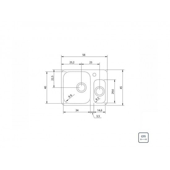 CUBA INOX ISIS PLUS 1.5C 34BL AC 1F TRAMONTINA