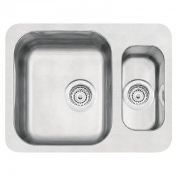 CUBA RETANGULAR EM ACO INOX ACETINADO 52X40CM COM VALVULA COM ESCAPE 1.5C 34 BL