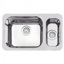 CUBA RETANGULAR 1.5C EM ACOINOX ALTO BRILHO  58X34CM COM VALVULA 40 BL