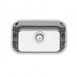 CUBA RETANGULAR EM ACO INOX POLIDO 47X30CM COM VALVULA 47BL