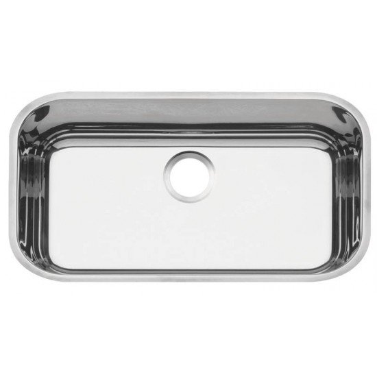 CUBA DE EMBUTIR LAVINIA 56 BL EM ACO INOX POLIDO 56X34 CM TRAMONTINA