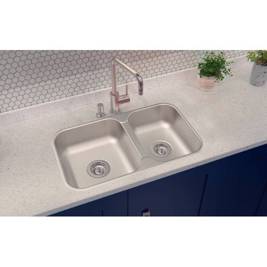 CUBA DE EMBURTIR/SOBREPOR EM AÇO INOX 69X40 COM 2 CUBAS TRAMONTINA