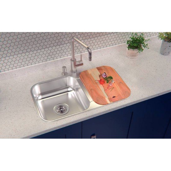 CUBA EM AÇO INOX, 2 VALVULAS, CESTO COADOR, TABUA E ESCORREDOR TRAMONTINA