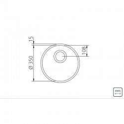 CUBA REDONDA STANDARD ACO INOX 35X14 POLIDO TRAMONTINA